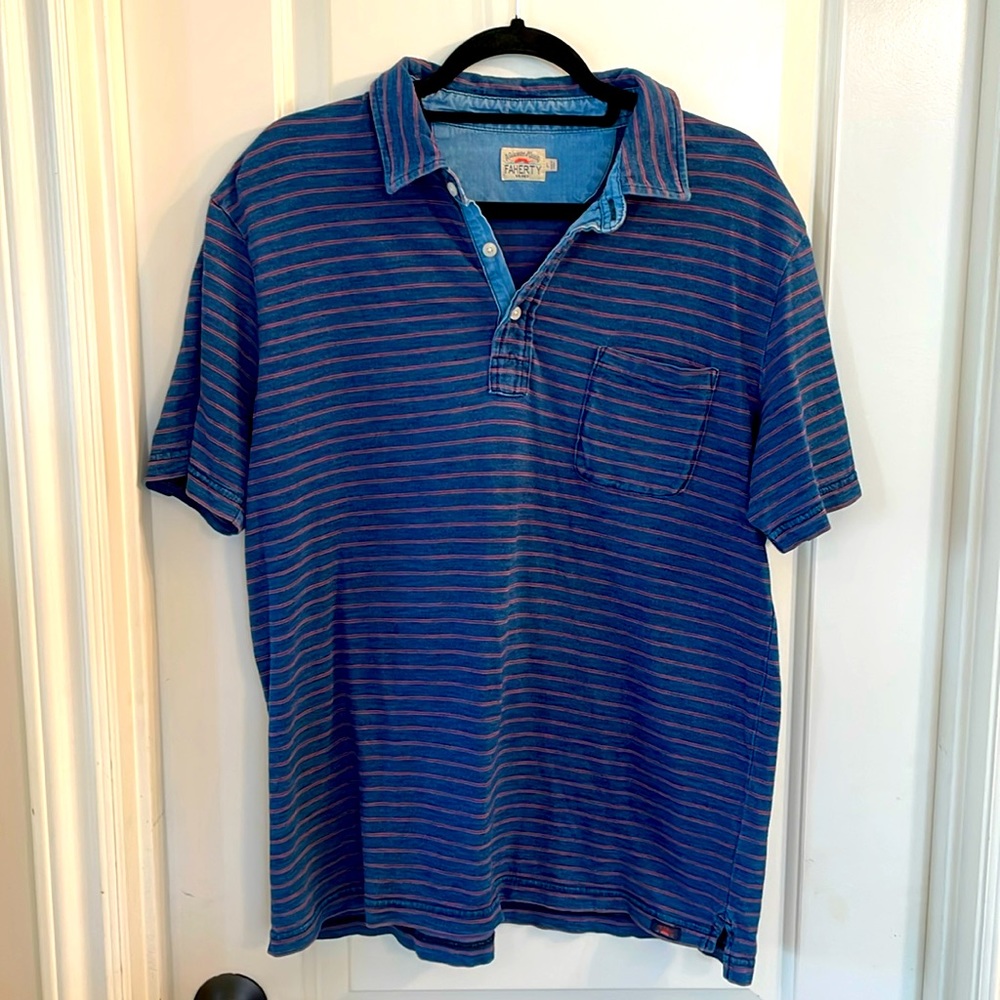 Men’s size large Faherty polo shirt
